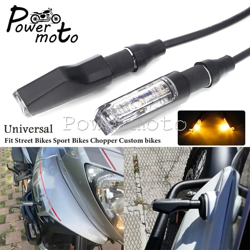 Moto guscio in alluminio E-Mark indicatore di direzione LED universale impermeabile lampeggiante per Harley Honda Kawasaki Suzuki Scooter Dirt Bike