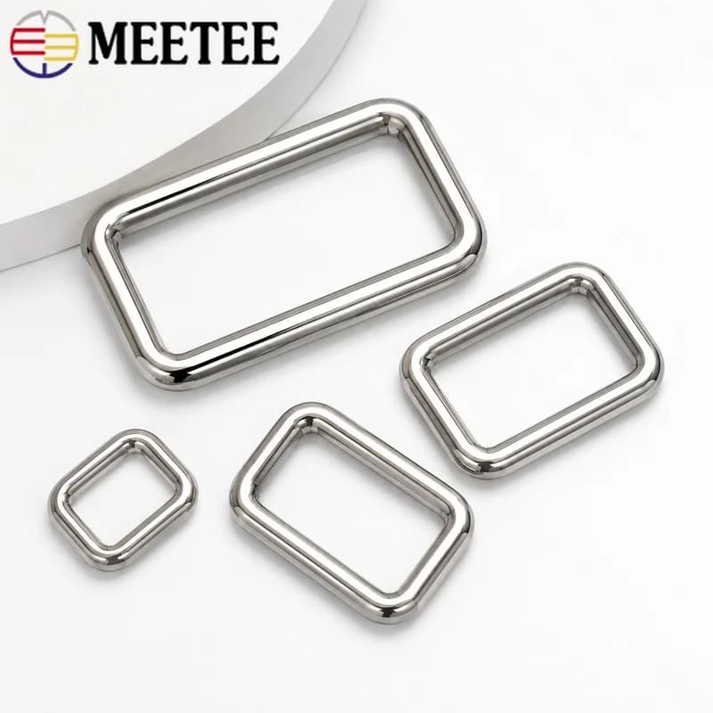 2/4/5/10Pcs 20/25/32/38mm 304 Stainless Steel Square Ring Buckles for Handbag Strap Dog Collar Clasp DIY Sewing Metal Hardware