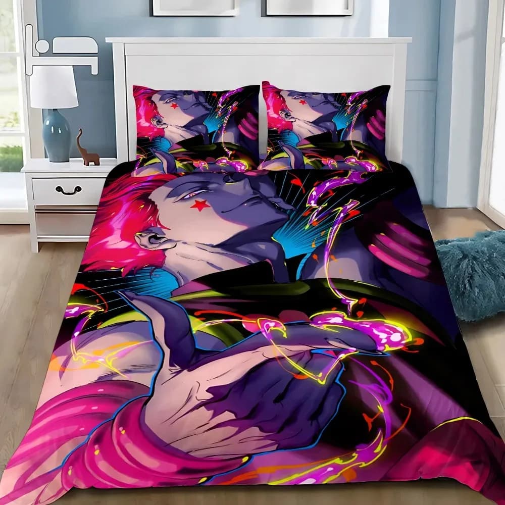 Cartoon Hunter x Hunter Set biancheria da letto Federa per adulti Ragazzo Ragazza Decorazione camera da letto Bambini Singolo Doppio di grandi dimensioni