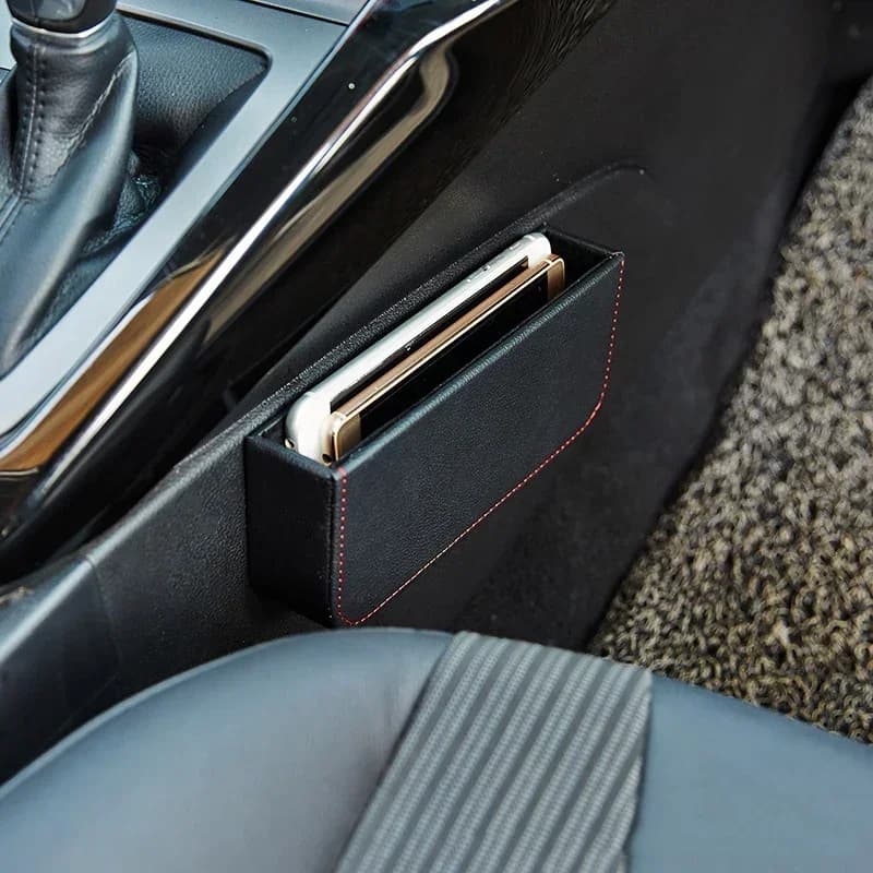 Multifunctional Organizer for Seats, Space Container between Seats, Decorative accessory for Interior Car, Door Phone, Black