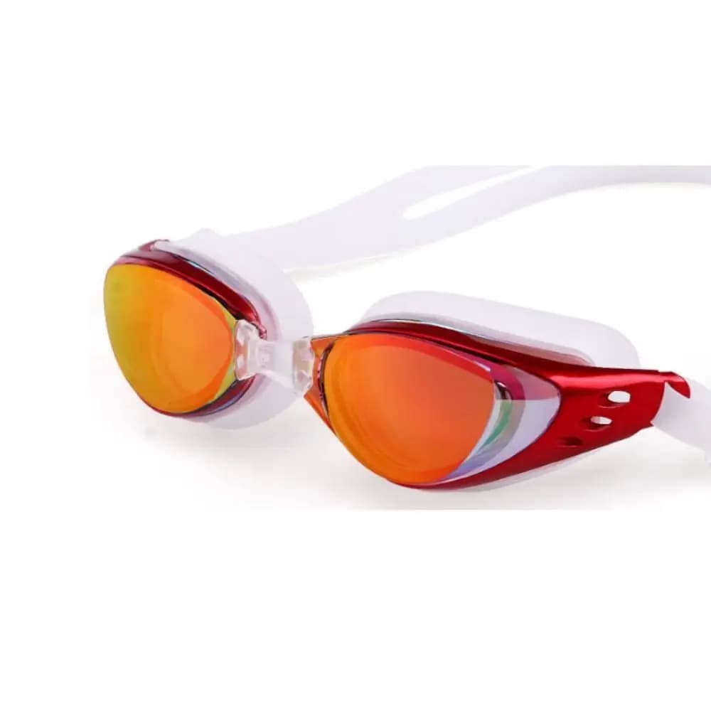 Professional swimwear with anti-fog lens, anti-UV, adjustable, soft, ultralight, with electrolytic coating.