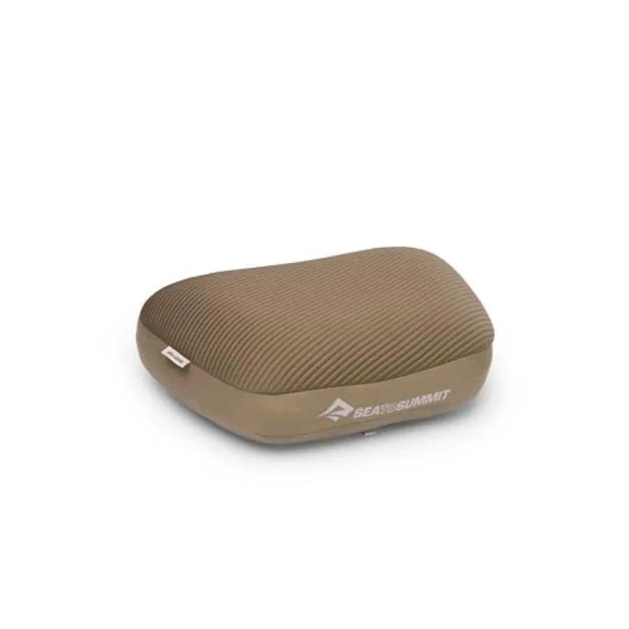 Cuscino da viaggio gonfiabile Aeros Premium, modello Regular, colore verde oliva, per viaggi confortevoli in aereo, auto e autobus, design ergonomico.