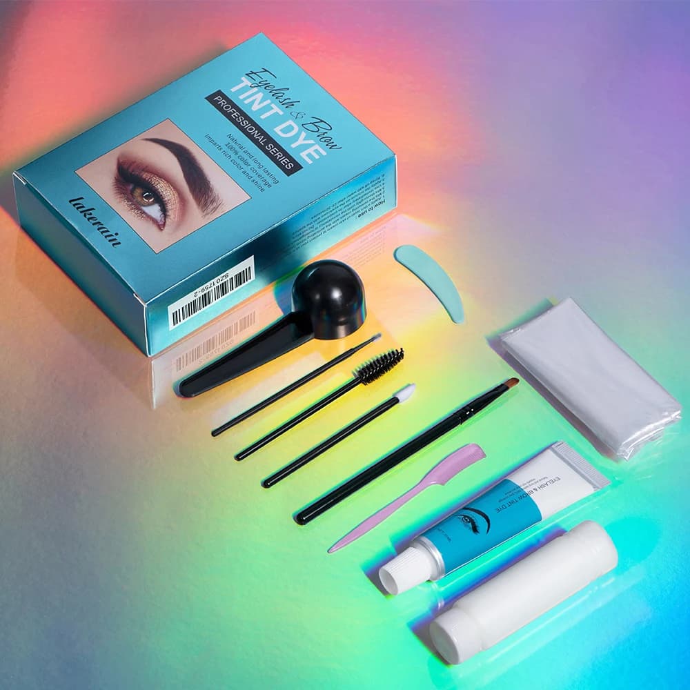 Permanent Eyebrow, Eyebrow, Barba and Baffi Professional Tint Kit - Coloring Mascara with Brush and Eyebrow and Eyebrow