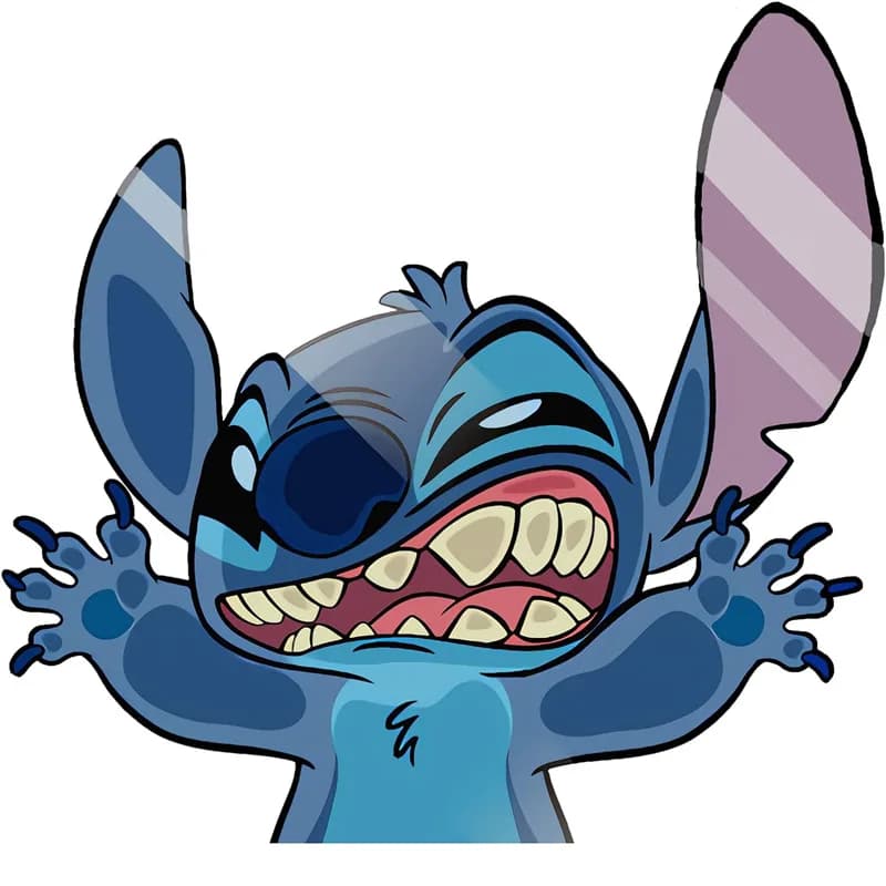 Stitch Adesivo per auto Cartoon Anime Figure Graffi Decorazione Auto Finestra Parabrezza Decalcomania impermeabile Bagagli Laptop Moto