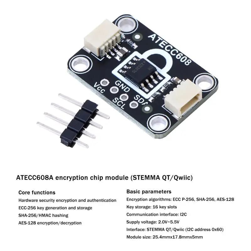 【C】La scheda breakout del modulo ATECC608 I2C da 2.0V a 5.5V è compatibile con STEMMA QT/Qwiic