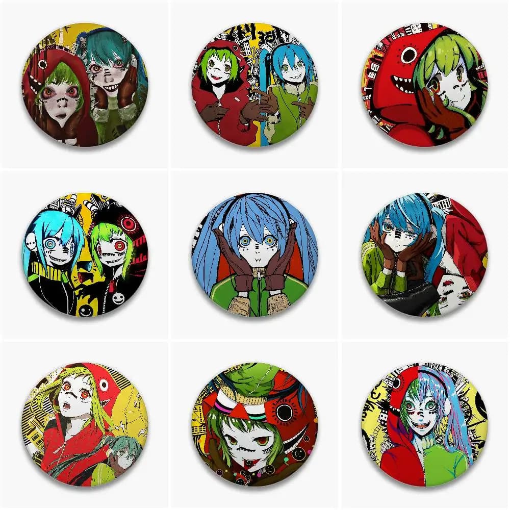 Popular M-Matryoshka V-Vocaloid Badges Button Pin Handmade Brooch For Clothes Badge Backpack Decoration Accessories