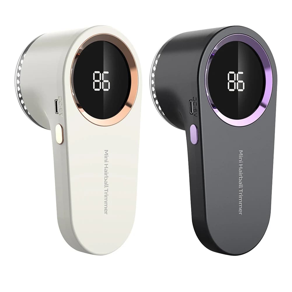 Levapelucchi Elettrico con Display Digitale, Ricaricabile USB, Ergonomico per Vestiti e Maglioni