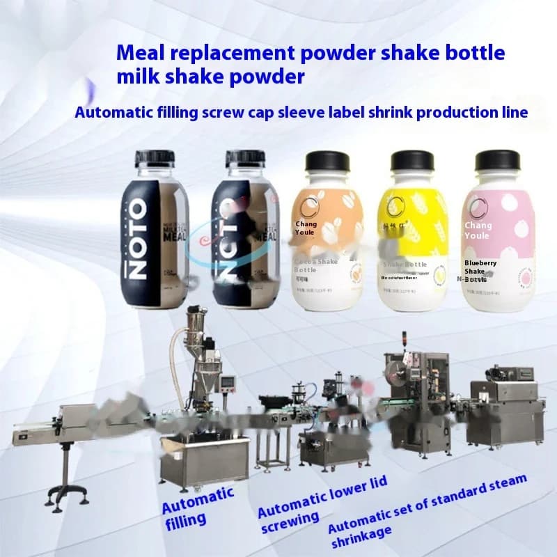 Fully Automatic Protein Fragment Replacement Powder Shake Bottle Filling Machine Chemical Powder Laboratory Equipment
