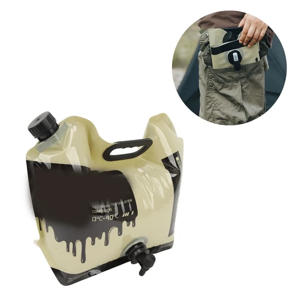 8 L Collapsible Water Container Bag Reusable With Faucet Folding Water Carrier Large Capacity Portable Water Container Bag