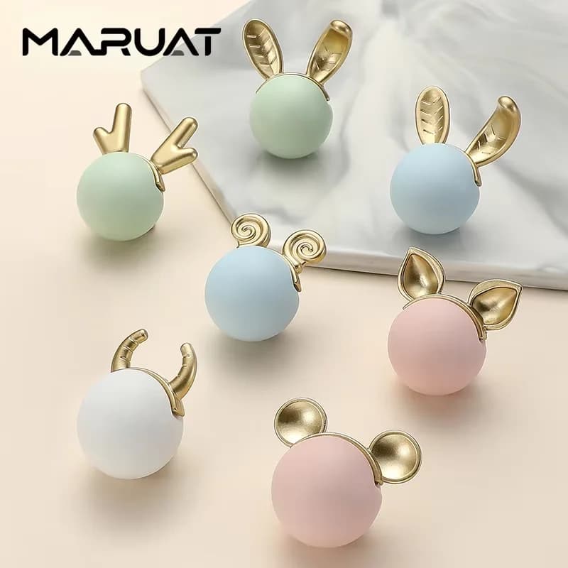 Maniglie per mobili in ceramica con animali zodiacali, armadi da cucina, camere da letto, armadi, cassetti, camerette per bambini, maniglie per cartoni animati