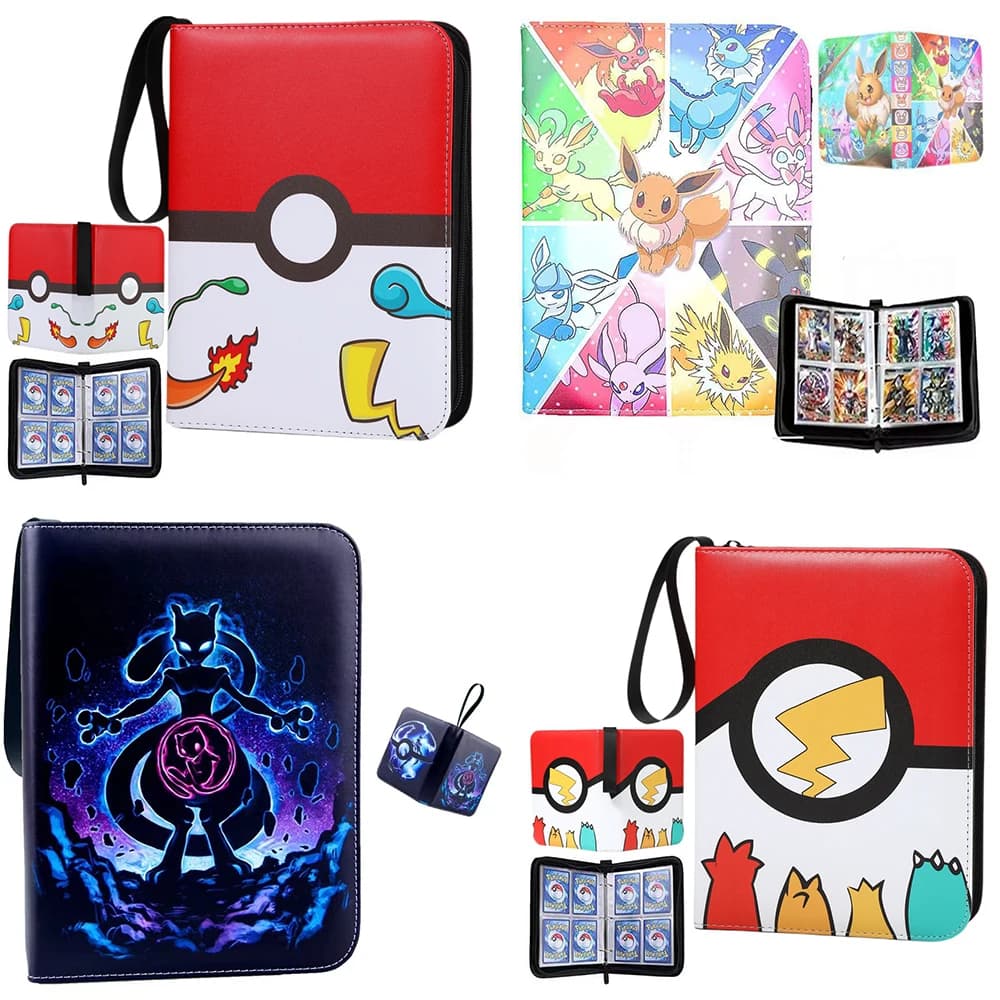 Album Porta Carte da 400 Pezzi, Raccoglitore per Photocard in PU con Cerniera, Porta Carte per Collezioni di Giocattoli, Lettere e Carte Pokémon, Hobby