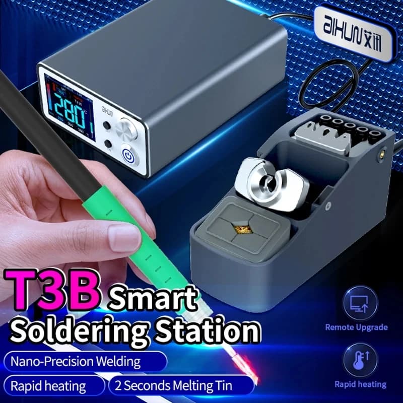 JCID AIXUN T3B Stazione di saldatura intelligente con manico T115/T210 Punte di ferro per saldatura Scheda PCB elettrica Piattaforma di riparazione SMD BGA