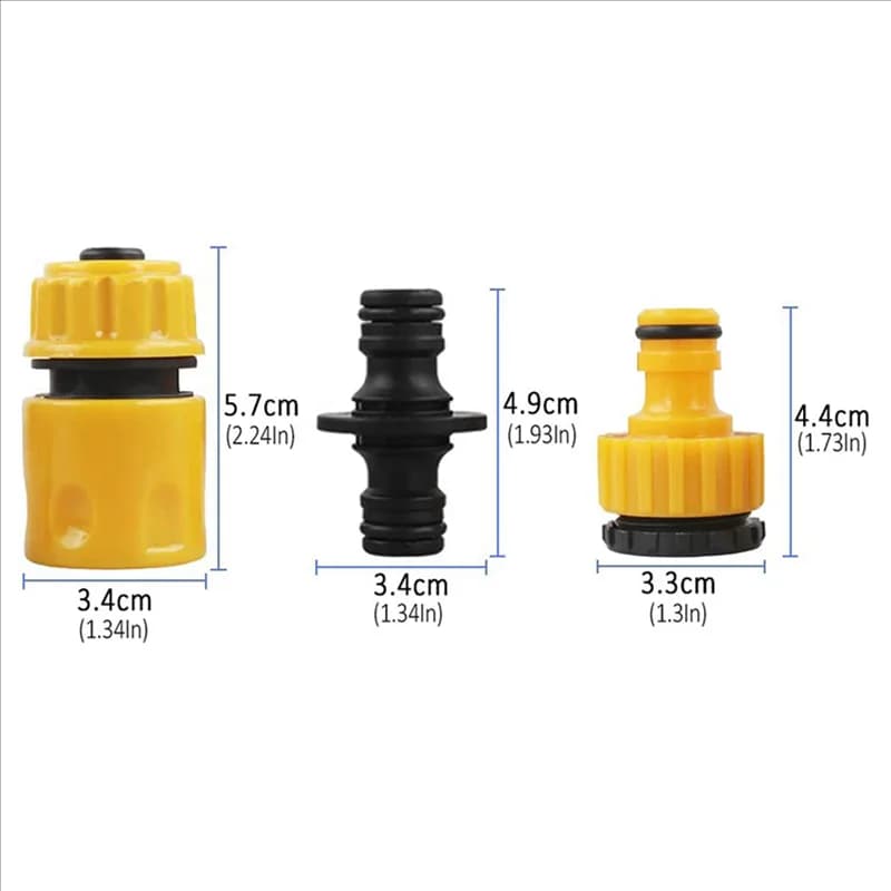 80-piece Garden Pipe Connectors Set, Flexible Pipe End Connector, Double Hose Connectors, Quick Connectors for Prolong Flexible Pipes