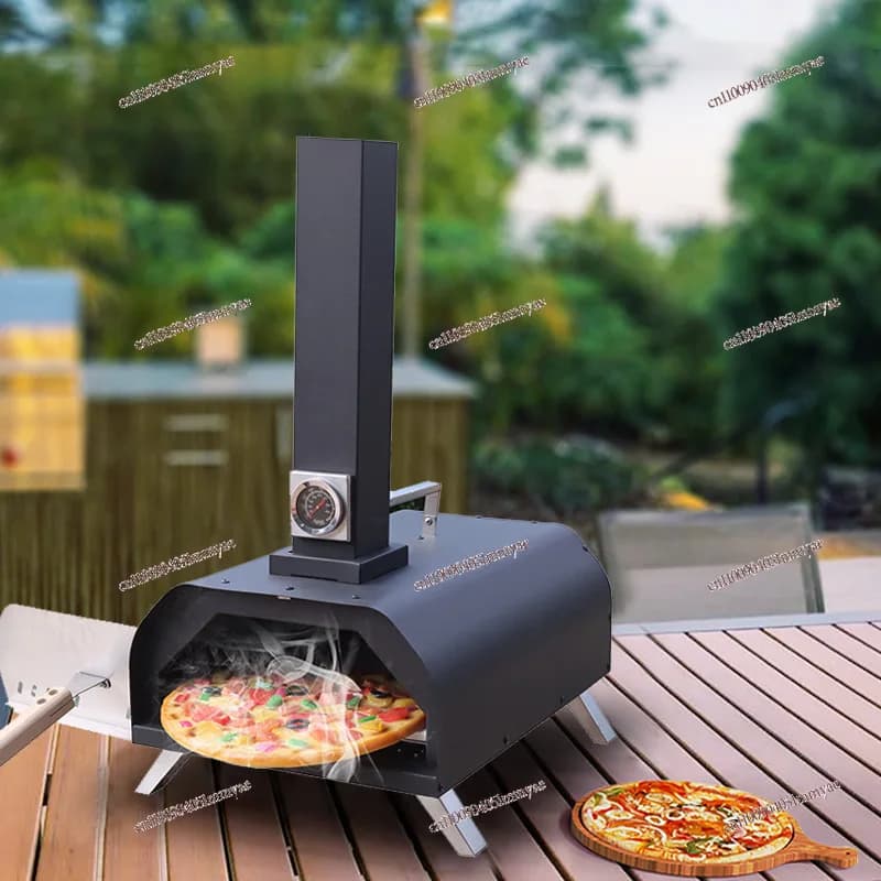 Forno per Pizza con Termometro, Forno per Pizza Pieghevole Portatile, Forno per Pizza Domestico e Commerciale