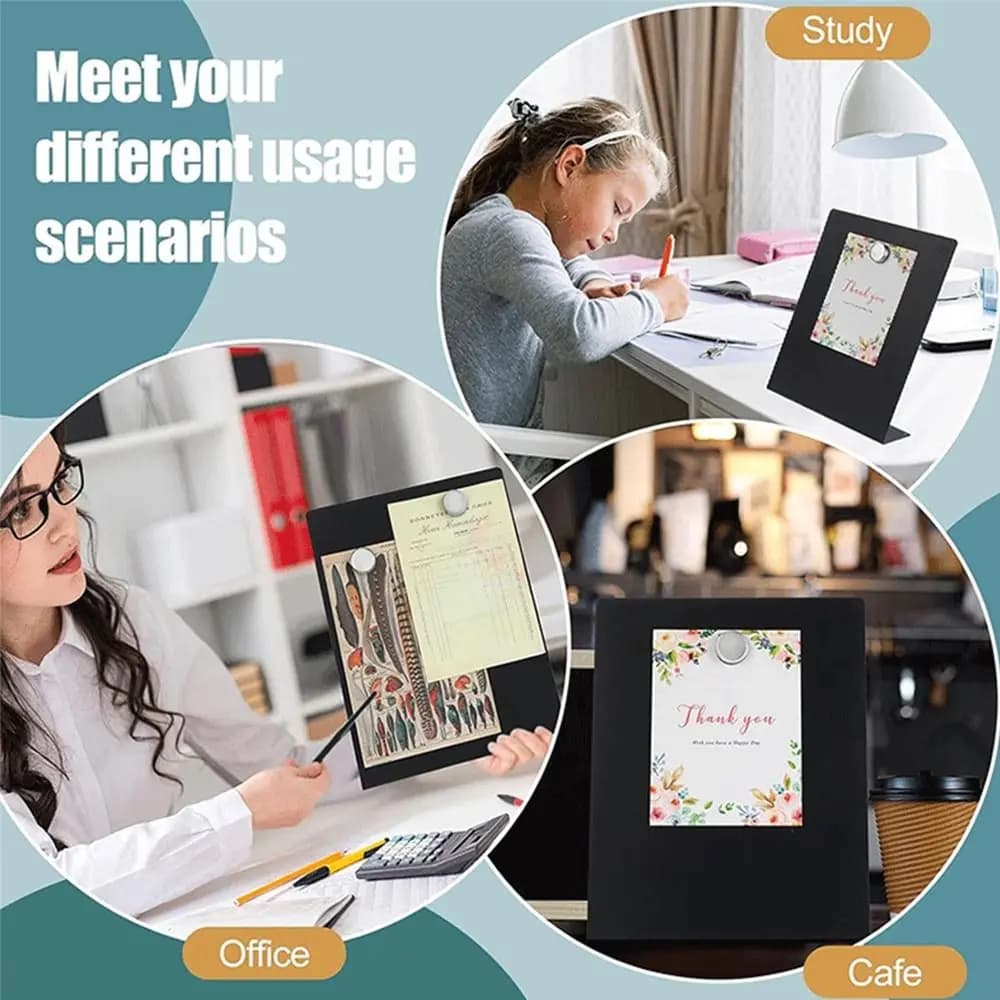Stainless Steel Magnetic Board L-Shaped Vertical Stand Metal Memo Board Magnetic Blackboard Multifunctional Whiteboard Meeting
