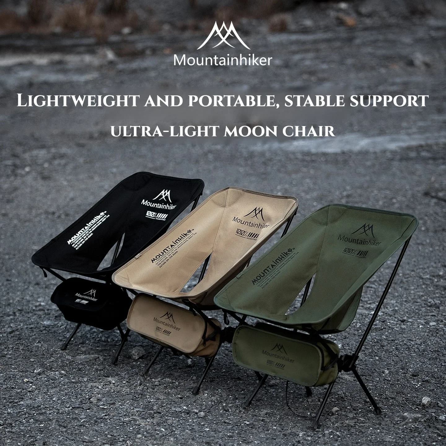 Portable Folding Chair MOUNTAINHIKER 870G with Bag for Travel, Beach, Camping, Picnic, Fishing, BBQ and Hiking
