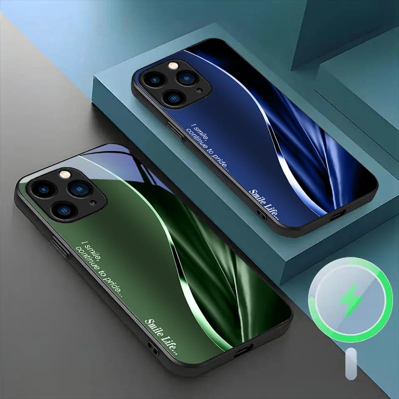 Custodia magnetica in vetro per iPhone 14 Pro MAX 15 12 11 X XR 13 16, texture di lusso leggera, cover protettiva business di prima scelta