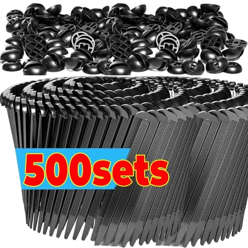 Cinghia di fissaggio per riparazione quotidiana per auto Fibbia per fascette per cavi universale in nylon autobloccante 1000-100 set Fascette per carichi pesanti con perno e pulsante