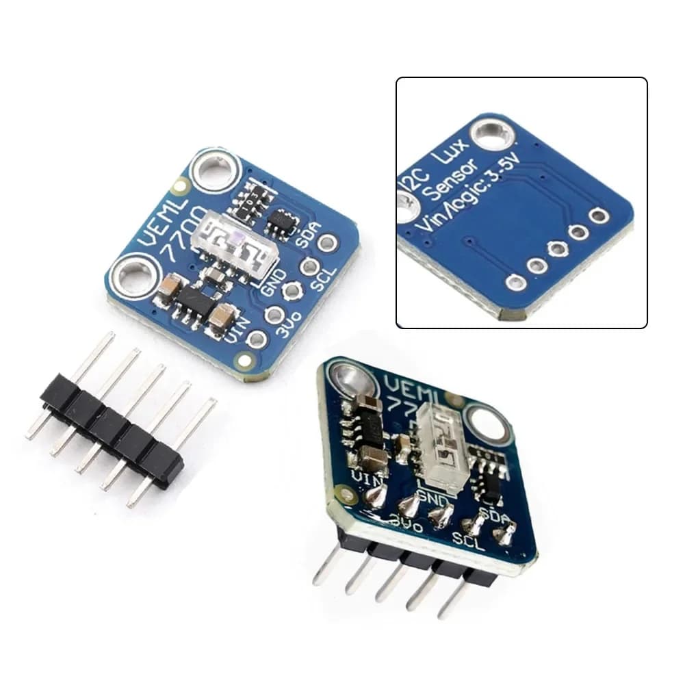4 environmental light sensors VEML7700, 16 bit, for Arduino - I2C interface for instrument measuring test