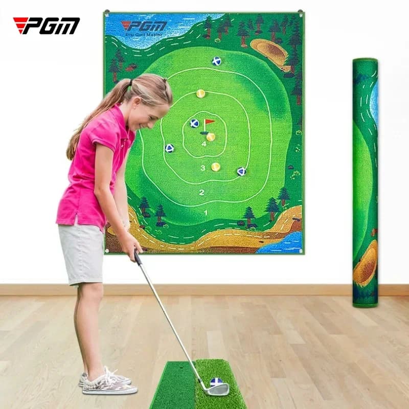 PGM DJD040 Mini golf sospeso per interni Bersaglio per freccette Pratica per allenamento all'aperto Tappetino per colpire il golf