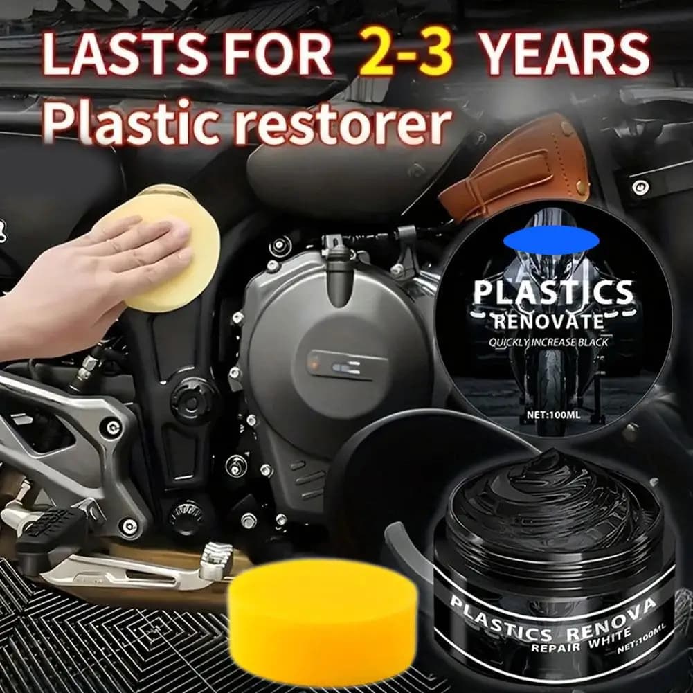 100ML Anti-UV Cera per riparazione gomma ad asciugatura rapida Auto Trim Scratch Soluzione per auto Resistente allo sbiadimento Riparazione Restauratore Cera per ristrutturazione M2B4