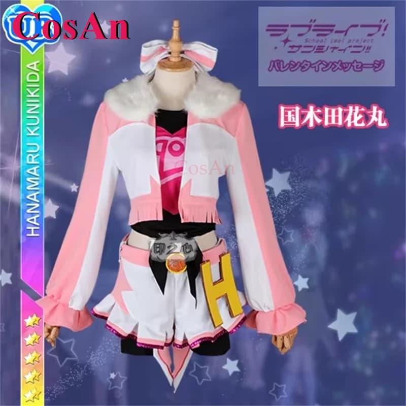 CosAn Anime LoveLive! Sunshine!! Costumi Cosplay Kunikida Hanamaru, Uniformi alla Moda Miracle Wave, Abbigliamento per Feste e Giochi di Ruolo
