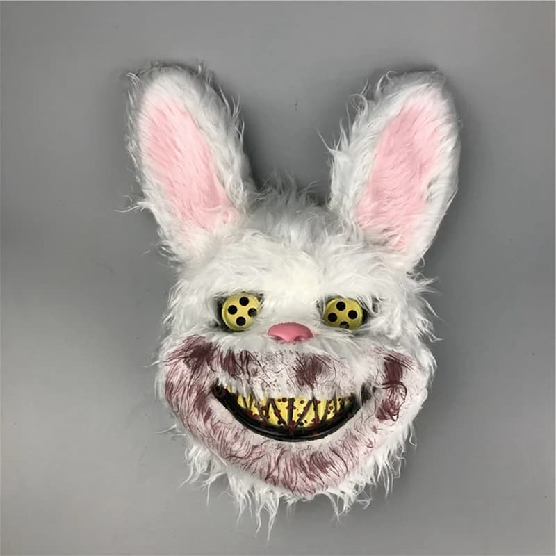 Halloween Party Stage Bloody Rabbit Scary Bear Cosplay Plush Face Mask Head Cover Carnival Costume Props Dance Masquerade Mask