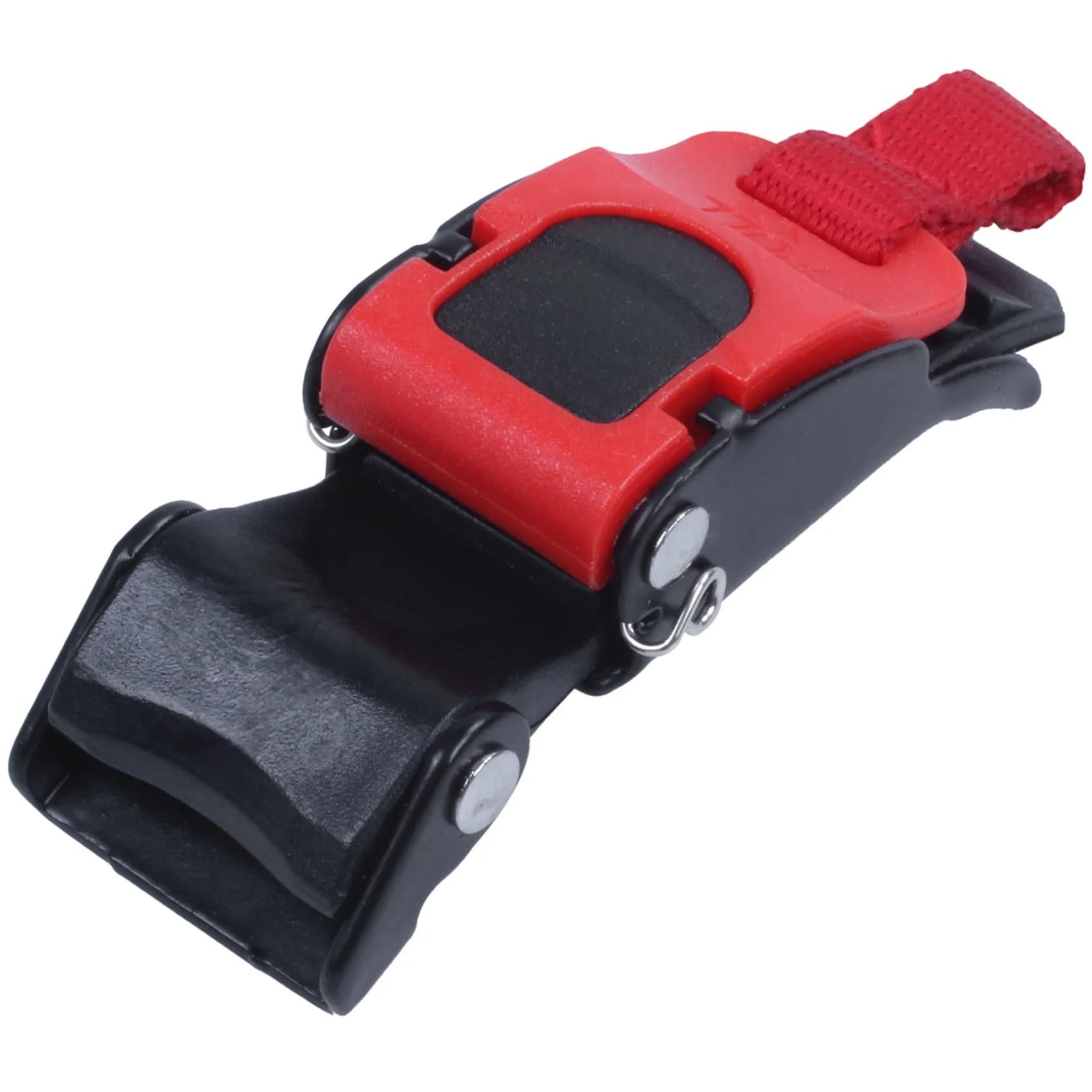 6X Clip di fissaggio per casco da moto in plastica, fibbia a sgancio rapido per cinturino sottogola, nuovo nero+rosso