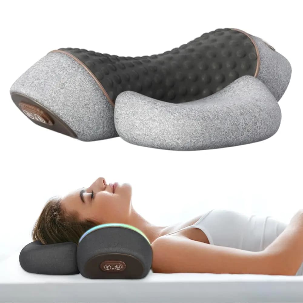 Cuscino per massaggio al collo Callixethera, cuscino per massaggio al collo Callixethera 3 in 1, cuscino per massaggio al collo riscaldato, cuscini in memory foam