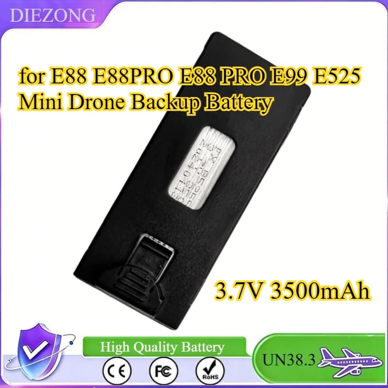 Battery LiPo 3.7V 3500mAh for Mini Drone E88PRO E88PRO E99 E525, Replacement Battery