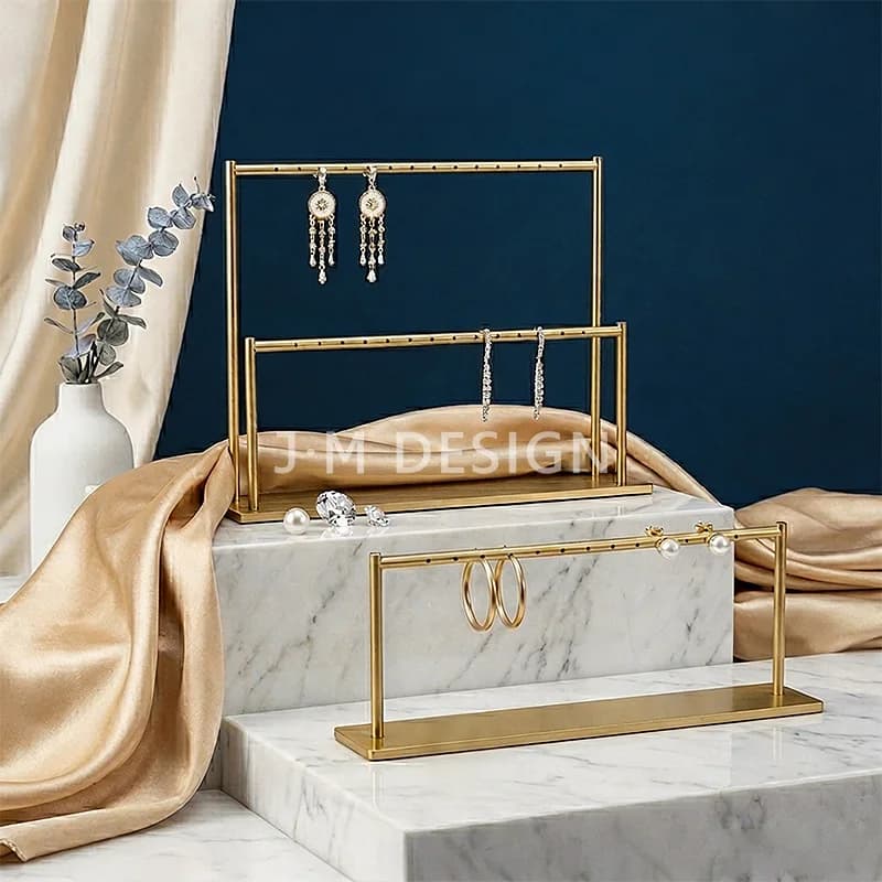 Earrings Display Stand Storage Organizer Jewelry Eardrop Freestanding Shelf Jewelry Store Metal Earring Online Store Photography