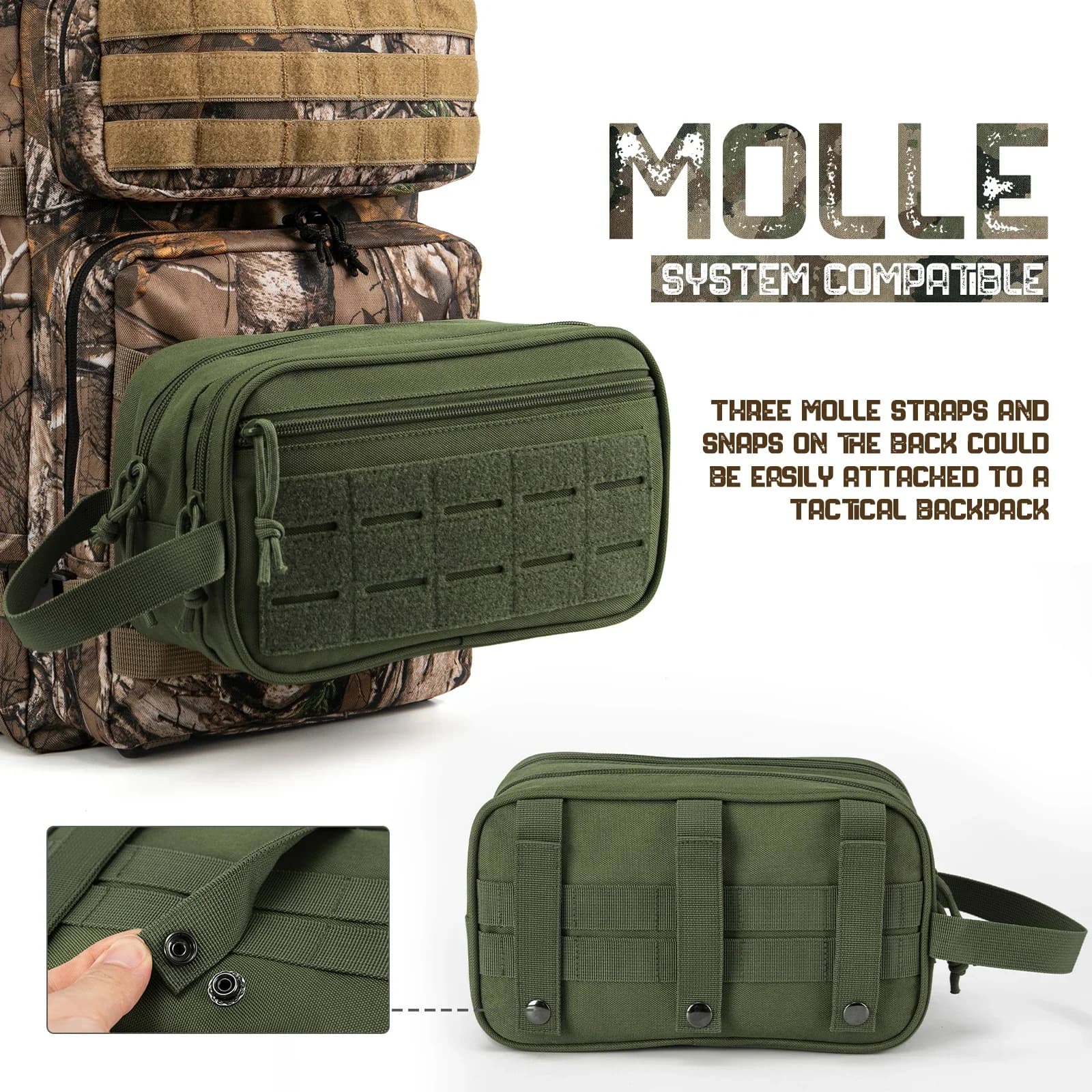 Tactical First Aid Kits Toiletry Bag For Men Hygiene Bag EDC Tool Molle Pouches Small Dopp Kit Shaving Kit Travel shower Bag