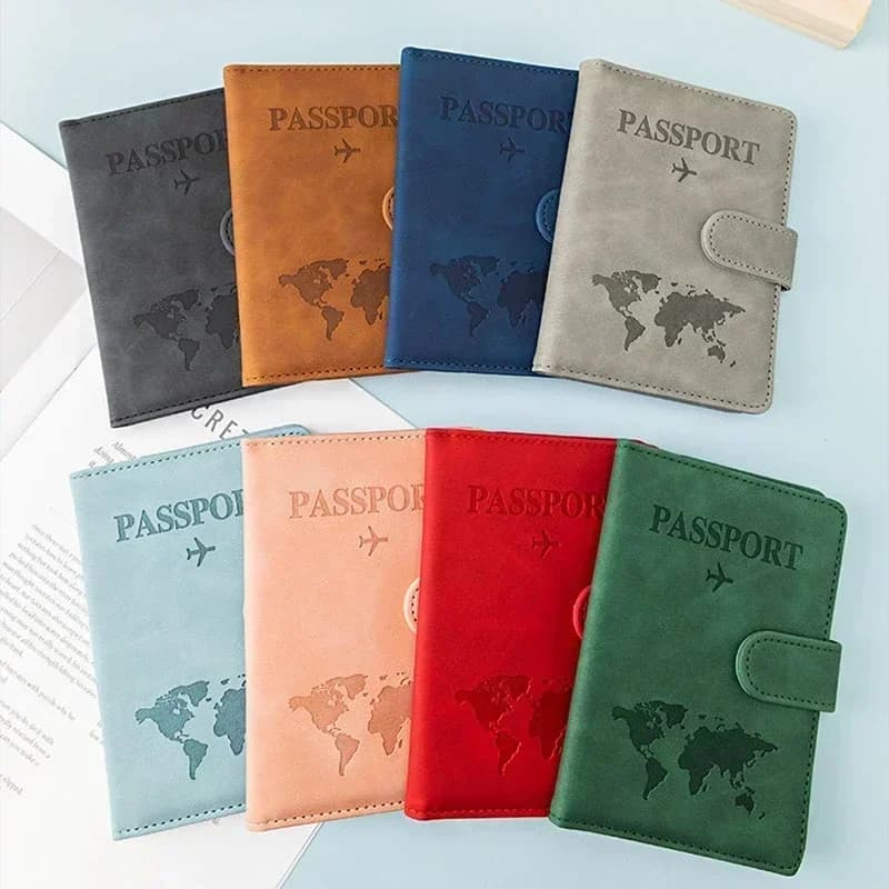Nuova copertina per passaporto Porta carte di credito in pelle PU Custodia per passaporto Organizer da viaggio Clip per biglietti per donna uomo