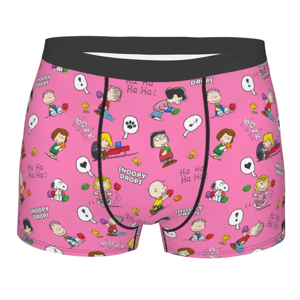 Cool Manga Snoopy Woodstock Cartoon Dog Boxers Shorts Mutande da uomo Comodi slip intimo