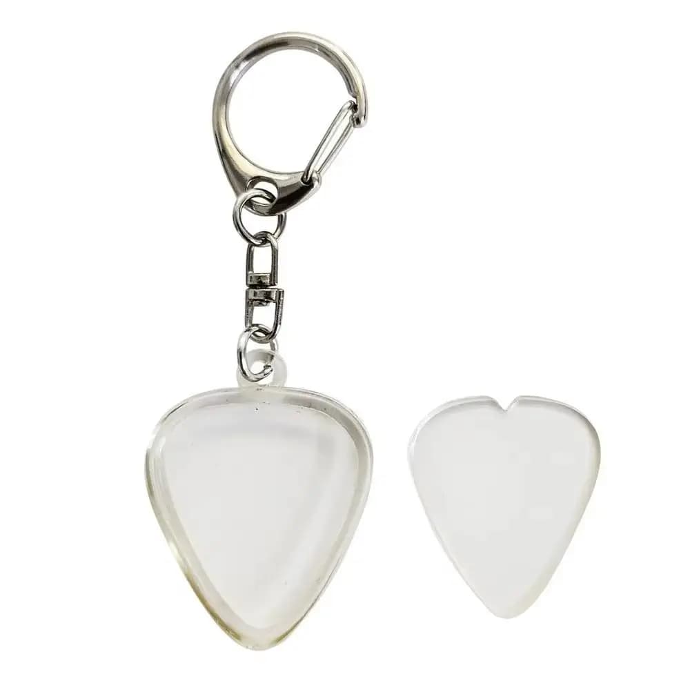 Heart Shaped Guitar Pick Collection Box Transparent Picks Size Case Guitar Pick Keyring Guitarists Storage Pick Organizer