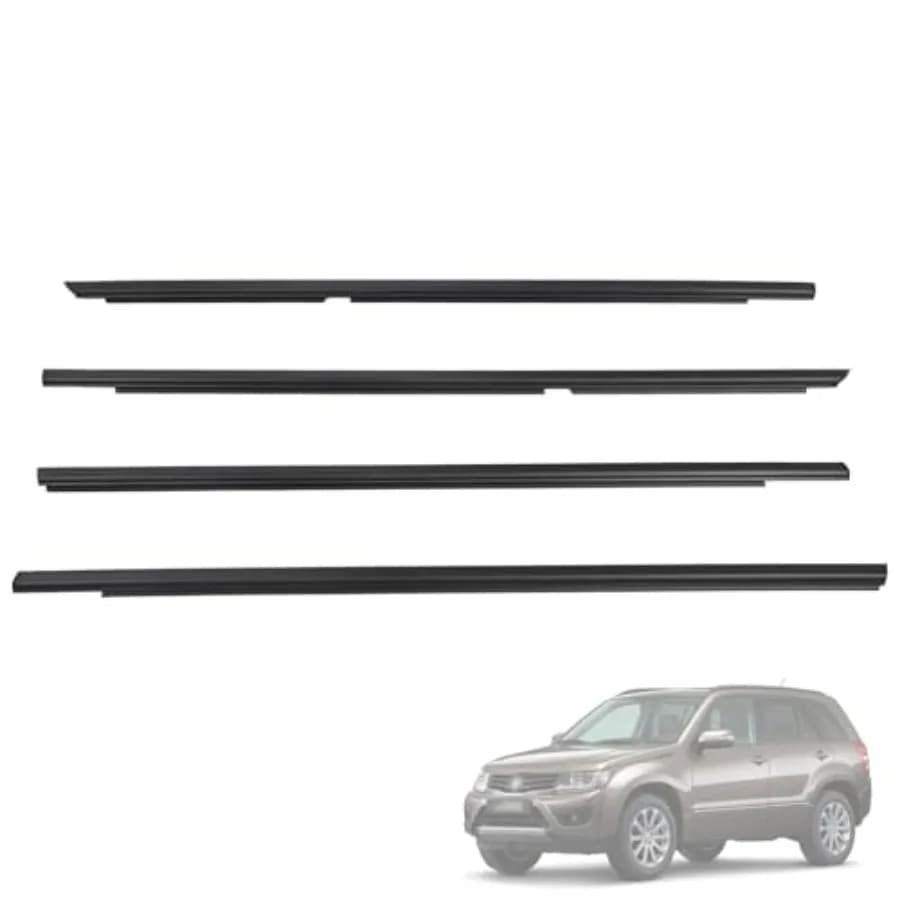 83811-65J00 4 Pezzi Guarnizione Esterna per Finestrini e Porte per Suzuki Escudo Grand Vitara 2009-2013, Gomma Resistente Nera