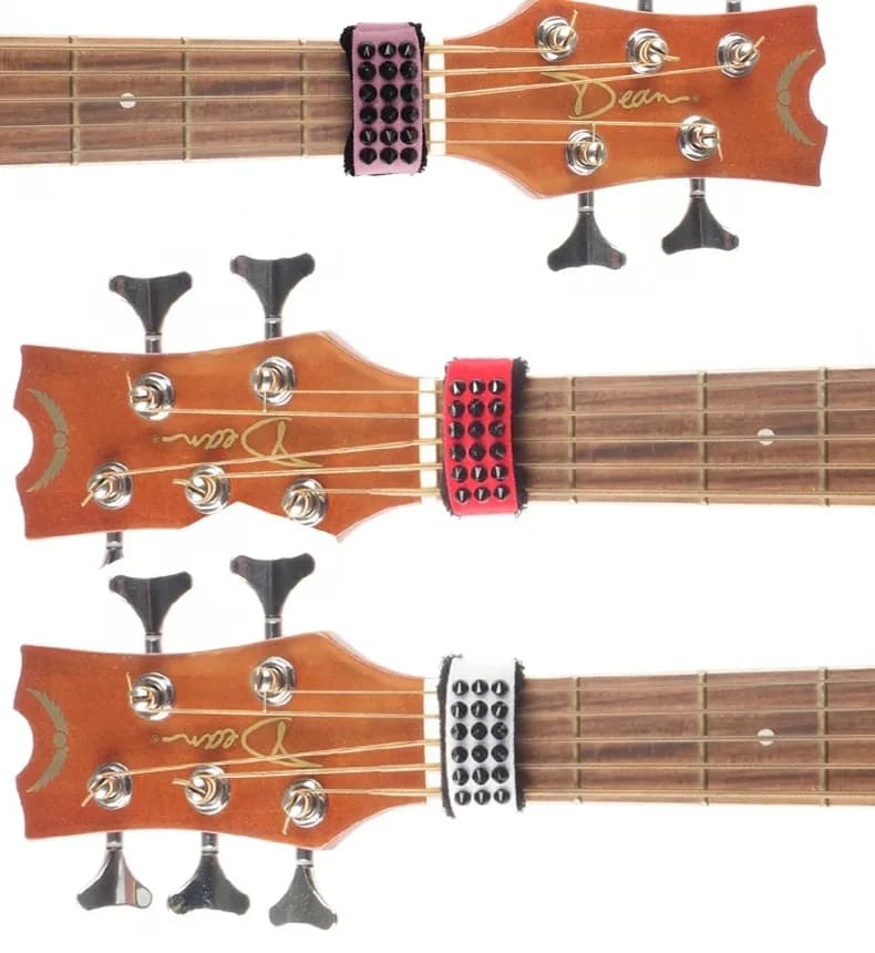 Nastro smorzatore avvolgente silenzioso nero stile punk | Protezioni per corde per tasti con riduzione del rumore per accessori per chitarra basso ukulele