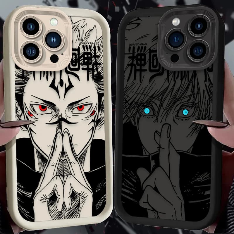 Cover antiurto Jujutsu Kaisen Gojo Satoru per iPhone 17 Air 16 16E 15 14 13 12 11 Pro Max X XS Max XR SE 2020 SE4 7 8
