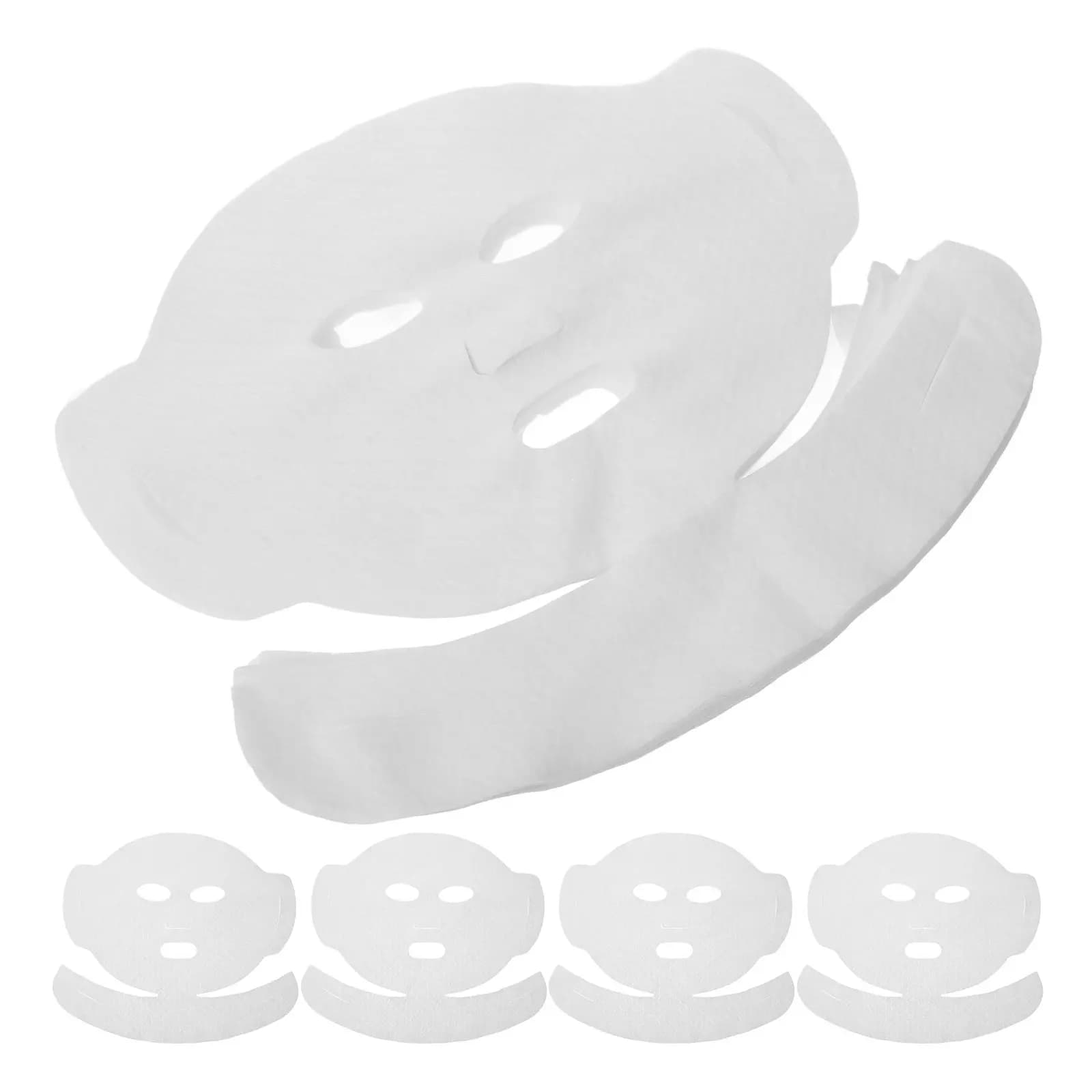 50 Pezzi Maschere Viso in Tessuto Non Tessuto Elastico Monouso per Trattamenti Fai-da-Te Idratanti per la Cura della Pelle