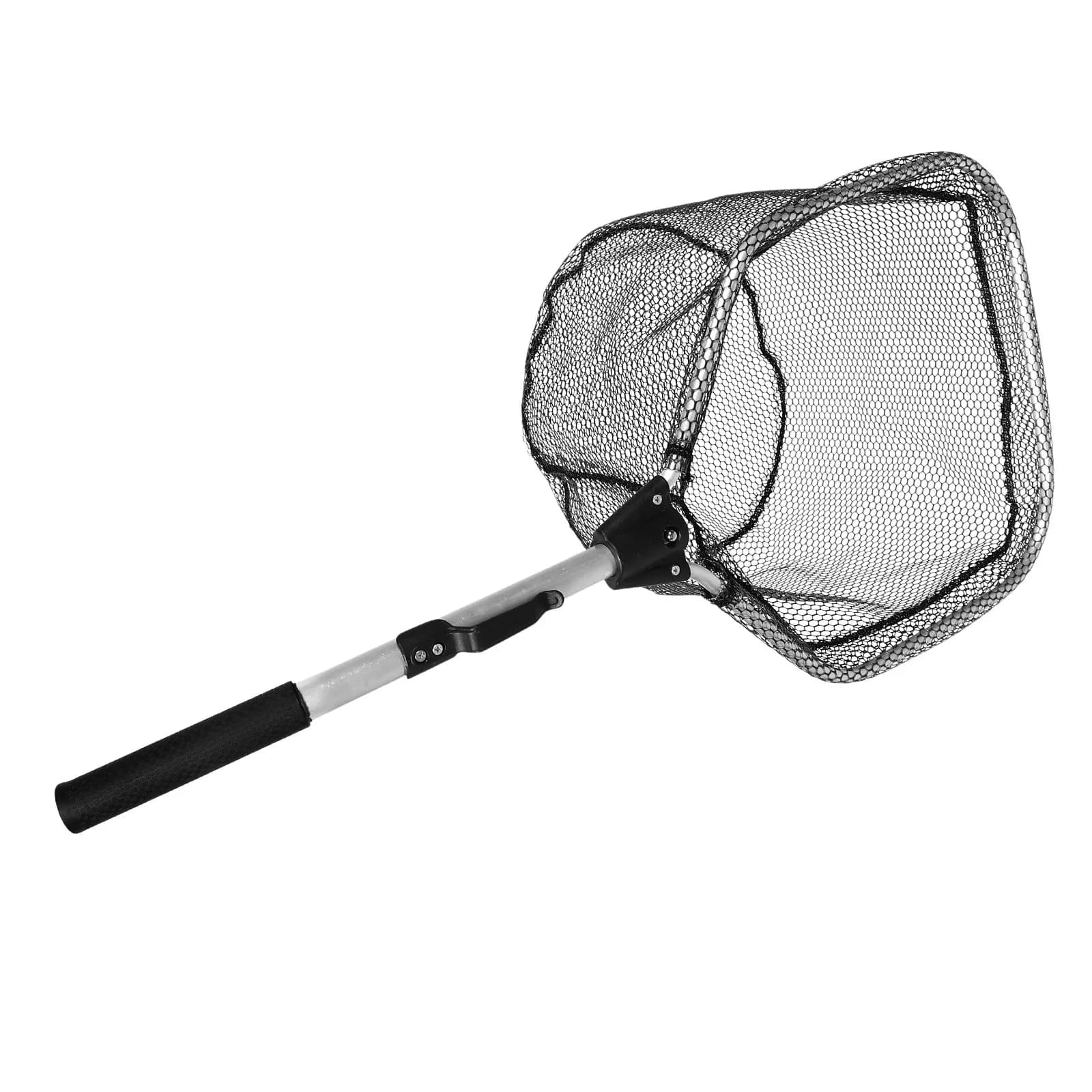 Folding Fishing Net Portable Lightweight Silicone Landing Net for Bass Trout Catfish Crab Catching Trasmayo Para