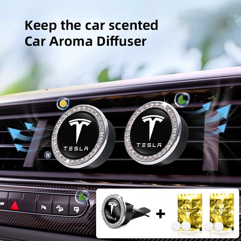 Car Freshener Solid Perfume Air Conditioner Vent Mount Clip For Tesla Model 3 Highland 2023 Model S Model X Model Y