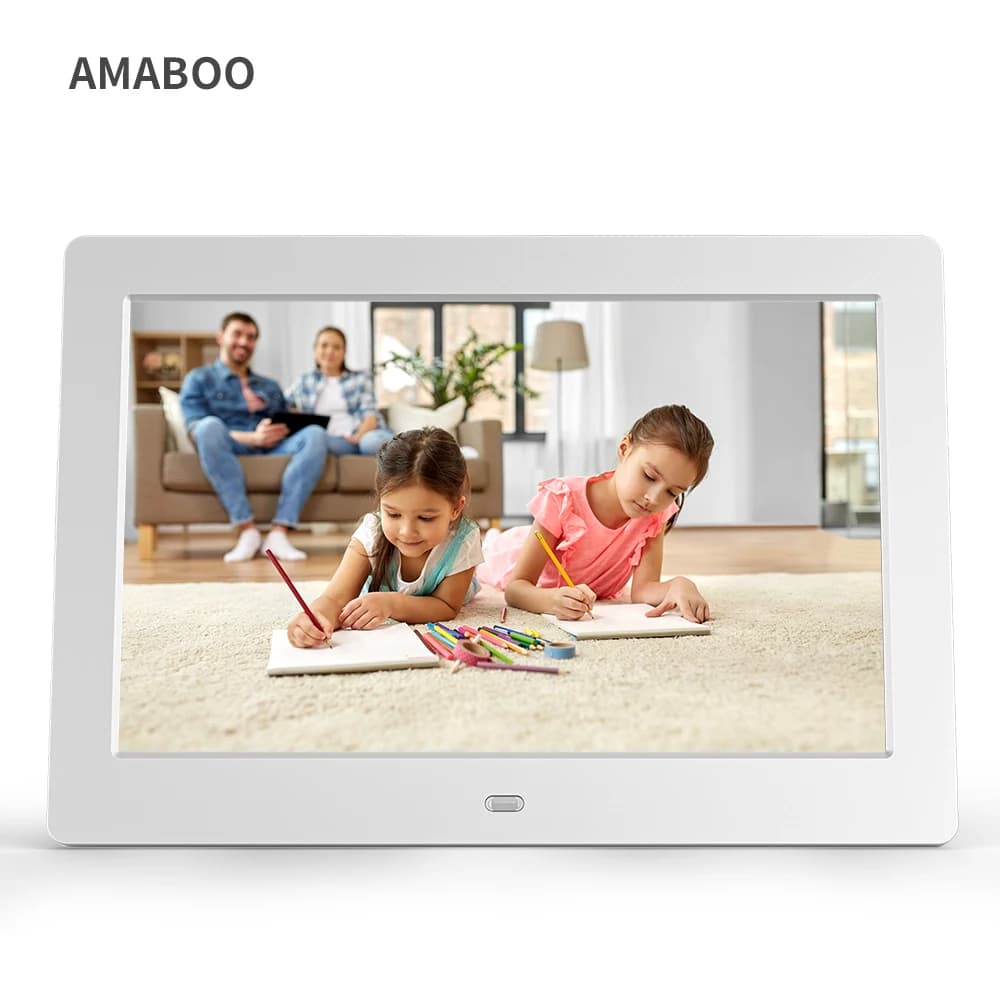 Wholesale Download Free Mp3 Mp4 7" Digital Photo Video Music Frame AMABOO Clock Video Playback 800x480 Resolution Multilingual