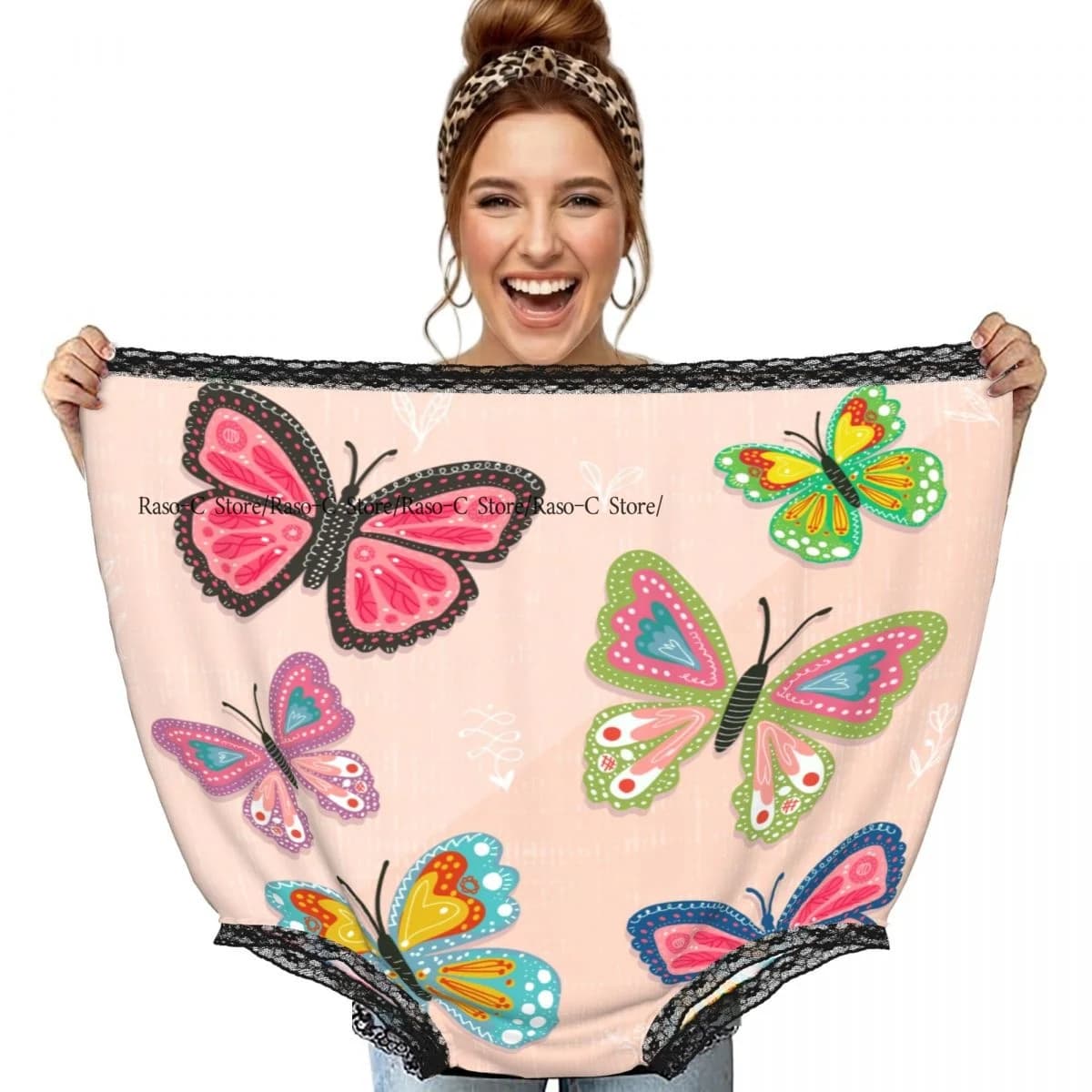 Divertenti Mutandine da Nonna con Farfalle Colorate Volanti, Regalo a Sorpresa