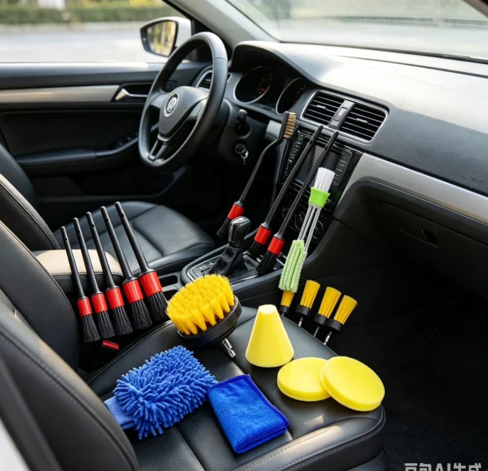 New Car Detailing Brushes Kit Brushes for Automotive Cleaning Auto Air Cleaning Electric Drill Brush Cars Dirt Dust Cleaning