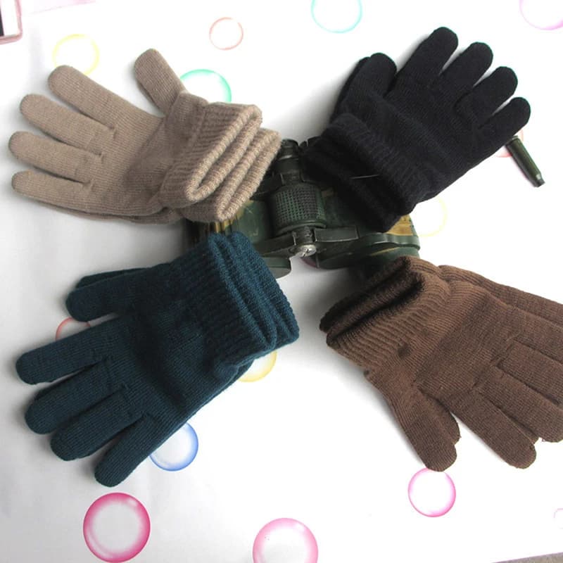 Women's Plush Gloves Autunno Addensato Solid color Full fingers Gloves Hand warmer Gloves Couple Cycling Gloves Winter knitted