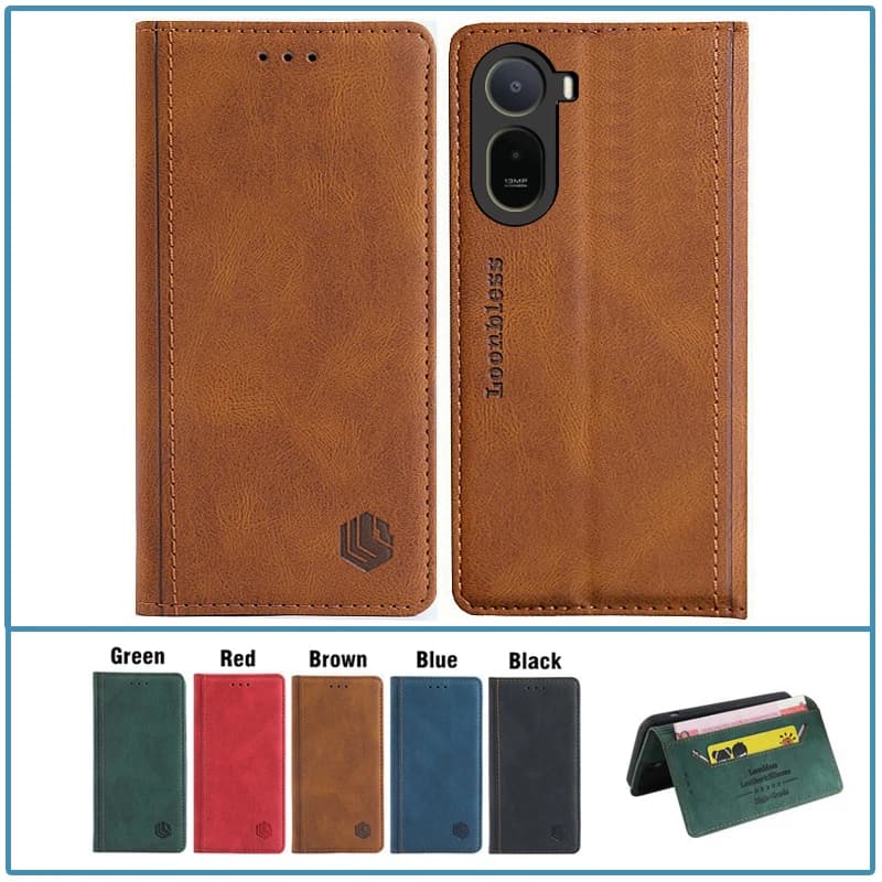 Leather wallet case for Xiaomi Redmi A7 Pro, Cover for Redmi A7 Pro, Redmi A7 Pro Global Version