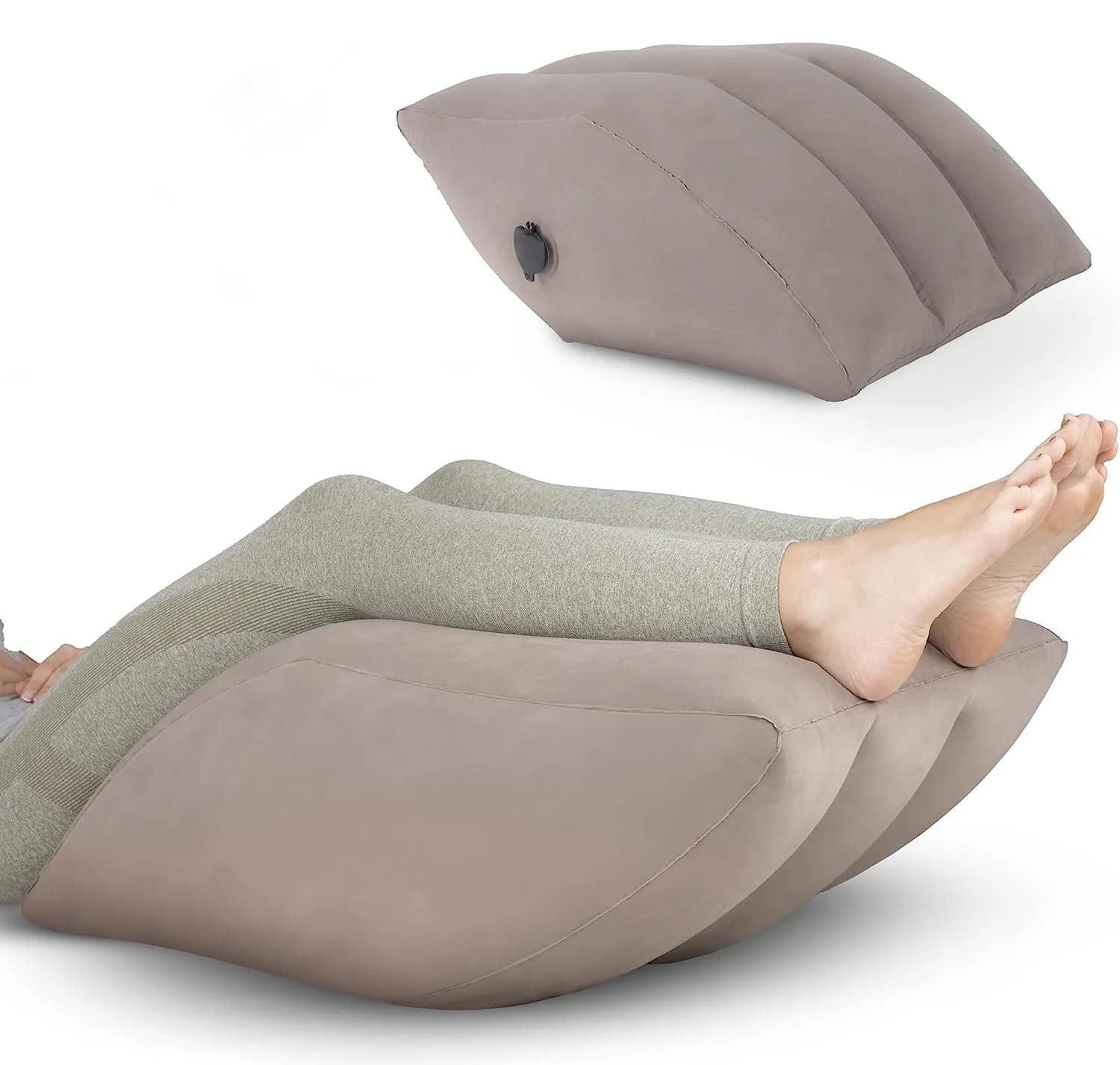 Cuscino gonfiabile per l'elevazione delle gambe-cuscino a cuneo portatile per gambe con custodia, cuscini per le gambe versatili per l'elevazione del sangue Circ