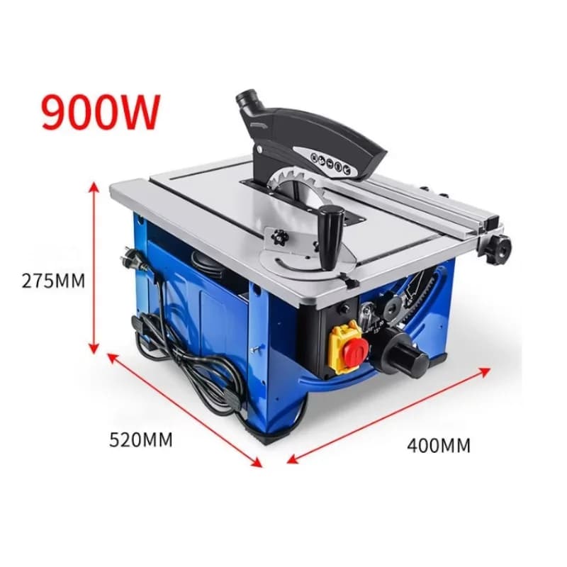 Sega da tavolo elettrica multifunzione 1800W 220V Piccolo utensile da taglio per la lavorazione del legno senza polvere per pavimenti in metallo con tavola di legno
