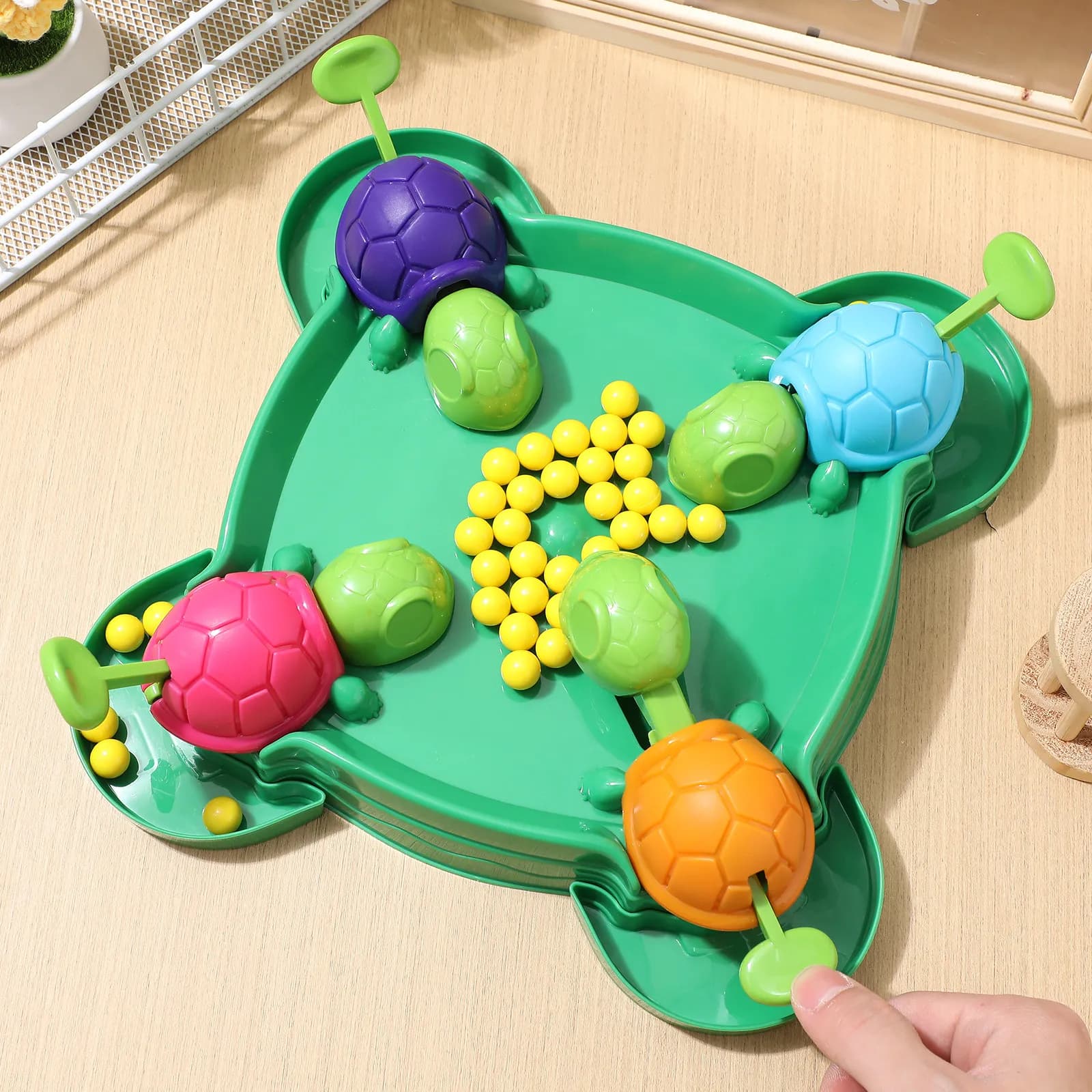 Set Gioco da Tavolo Divertente 'Tartaruga che Mangia Fagioli' per Famiglia, Gioco da Interno per il Tempo Libero, Gioco Casual per Feste