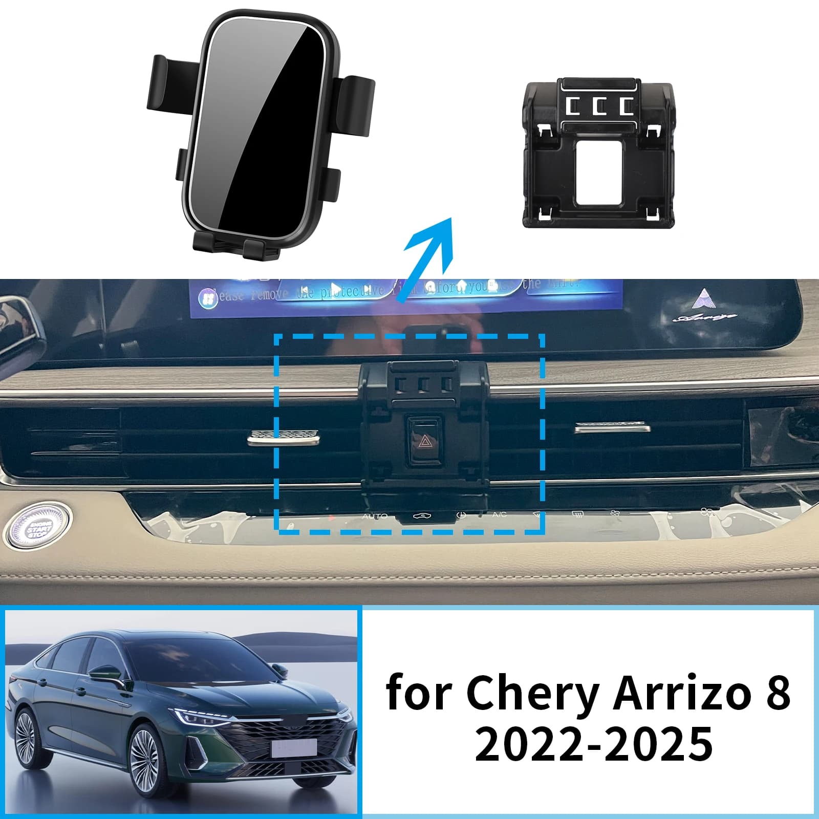 Supporto per telefono cellulare per auto per Chery Arrizo 8 2022 2023 2024 2025 Accessori Staffa GPS Supporto di navigazione Auto
